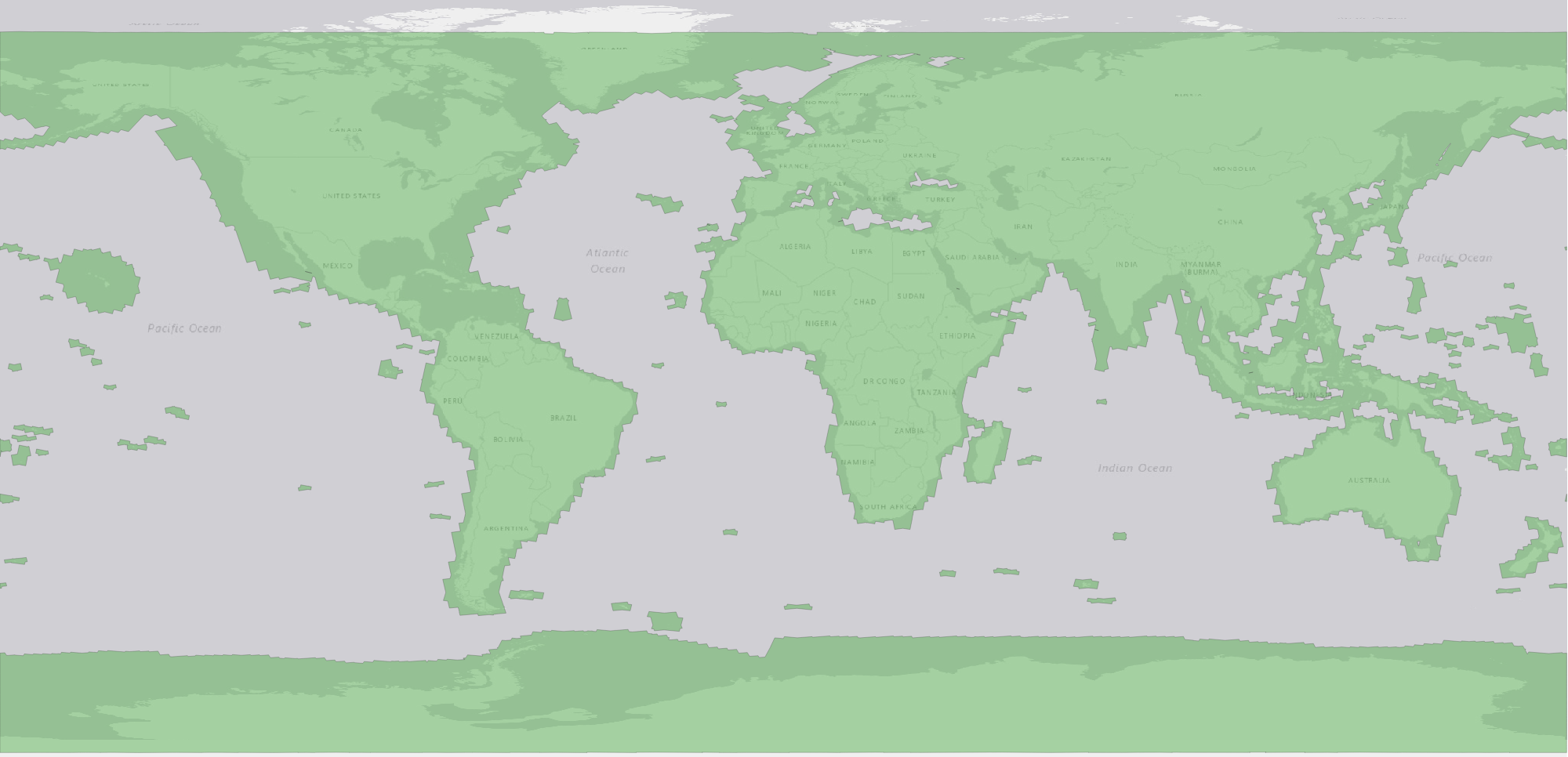 Map of the spatial extent of NISAR data collection.